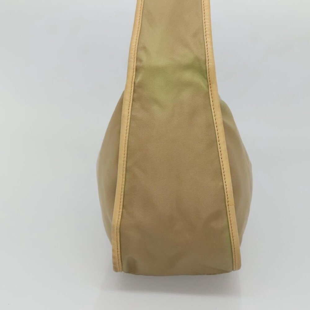 Authentic PRADA Shoulder Bag Nylon Leather Brown Silver - Picture 10 of 16